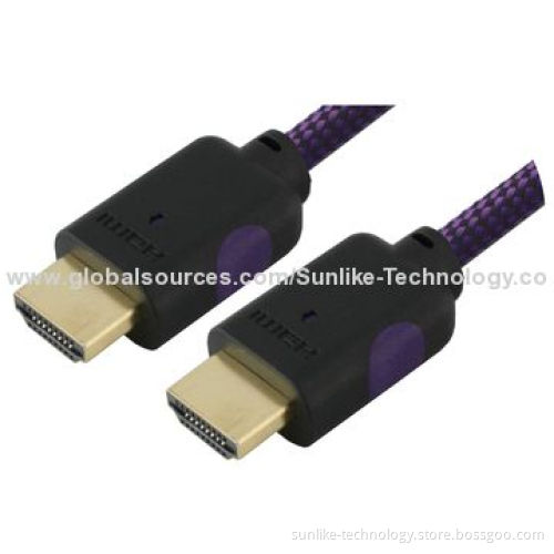 HDMI Cables, Double-color Molding Type, 24K Gold-plated Connector